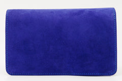The California Sax Blue Suede Leather Handbag - Vinci Leather