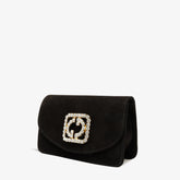 The California Black Suede Leather Handbag - Vinci Leather