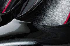 The Ege Black Patent Leather Pump Fuchsia Sole Shoe - Vinci Leather