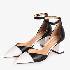 The Noella Black Leather Sandal - Vinci Leather