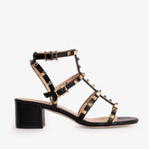 The Nejapa Black Multi Strap Leather Sandal - Vinci Leather