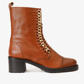 The Tuna Tan Leather Mid Calf Boot - Vinci Leather