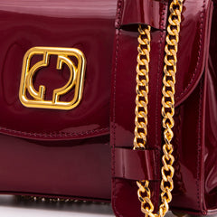 The Rosalinda Burgundy Leather Handbag - Vinci Leather
