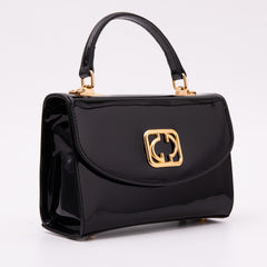 The Rosalinda Black Leather Handbag - Vinci Leather