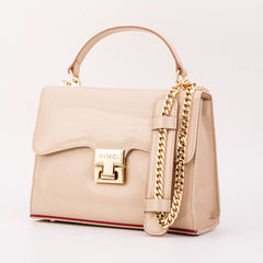 The Ege Beige Leather Handbag - Vinci Leather