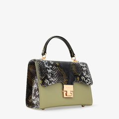 The Venezia Green Leather Handbag - Vinci Leather