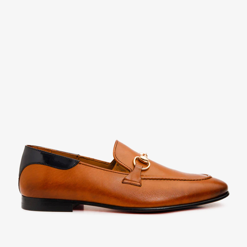 The Maratea Brown Leather shoe Bit Loafer Shoe - Vinci Leather
