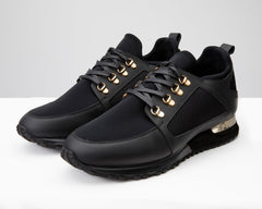 The Emir Black Leather Sneaker - Vinci Leather
