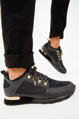 The Emir Black Leather Sneaker - Vinci Leather
