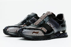 The Milano Snk Black White Leather Sneaker - Vinci Leather