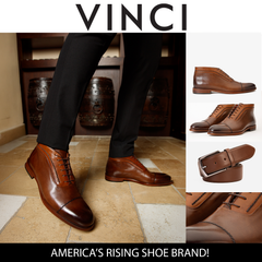 The Rome Tan Leather Oxford Cap-Toe Boot - Vinci Leather
