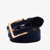 The Casaletti Navy Blue Leather Belt - Vinci Leather