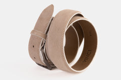 The Bari Beige Leather Belt - Vinci Leather