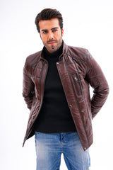 The Modena Quilted Leather Jacket - Vinci Leather