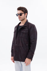 The Cremona Deep Brown Suede Leather Jacket - Vinci Leather