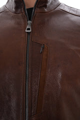 The Marco Brown Leather Jacket - Vinci Leather