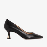 The Brunello Black Leather Pump Shoe - Vinci Leather