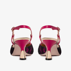 The Bali Fuchsia Leather Slingback Sandal - Vinci Leather