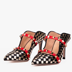 The Dosso Black Handwoven Leather Pointy Toe Sandal - Vinci Leather