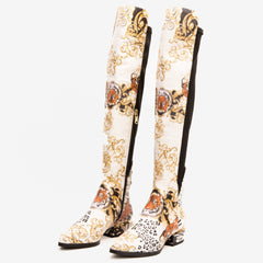 The Perugia Leather Pointy Toe Knee High Boot - Vinci Leather