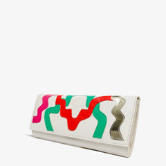 The Tario Cream Leather Clutch - Vinci Leather