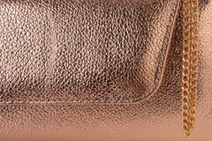 The Ege Rose Gold Leather Clutch - Vinci Leather
