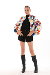 The Odessa Multicolor Leather Jacket - Vinci Leather