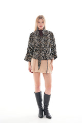 The Odessa Leopard Leather Jacket - Vinci Leather