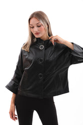 The Odessa Black Leather Jacket - Vinci Leather