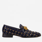 The Vicino Shoe Navy Blue Bit Dress Loafer Shoe - Vinci Leather