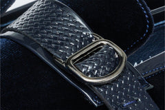 The Casaletti Navy Blue Bit Loafer Shoe - Vinci Leather