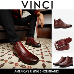 The Montreal Burgundy Leather Casual Zip-Up Ankle Boot - Vinci Leather