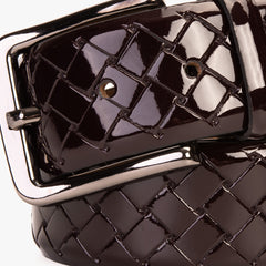 The Rico Burgundy Color Calfskin Belt - Vinci Leather