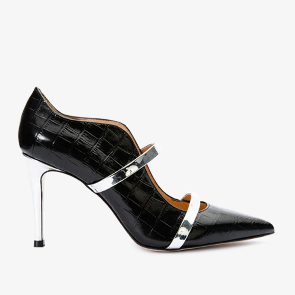The Annapolis Black Patent Leather Pump Shoe - Vinci Leather
