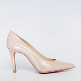 The Ege Cream Leather Pump Fuchsia Sole Shoe - Vinci Leather