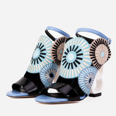 The Parama Blue Leather Ankle Strap Sandal - Vinci Leather