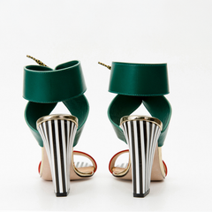 The Bloke Ankle Strap Multicolor Leather Sandal - Vinci Leather