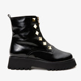 The Ottawa Black Patent Leather Ankle Boot - Vinci Leather