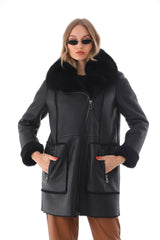 The Boreal Black Leather Jacket - Vinci Leather