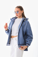 The Polar Blue Leather Jacket - Vinci Leather