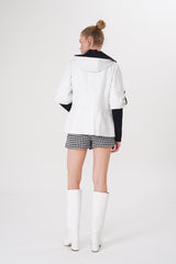 The Hudson White Leather Jacket - Vinci Leather