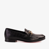 The Monaco Black Leather Shoe Bit Loafer - Vinci Leather