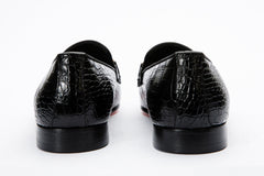 The Monaco Black Leather Shoe Bit Loafer - Vinci Leather