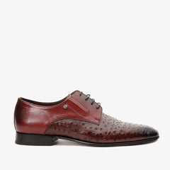 The Porto Alegre Burgundy Leather Derby Shoe - Vinci Leather