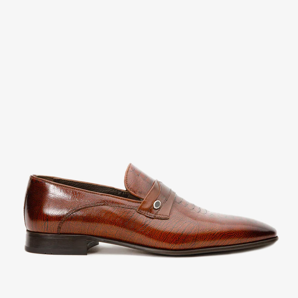 The Bangkok Tan Penny Loafer Shoe - Vinci Leather