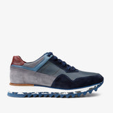 The Hoskova Navy Blue Leather Sneaker - Vinci Leather
