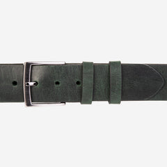 The Prime Forest Green Leather Belt - Vinci Leather
