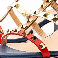 The Nejapa Multicolor Multi Strap Leather Sandal - Vinci Leather