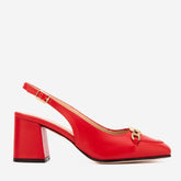 The Potomac Red Leather Slingback Sandal - Vinci Leather