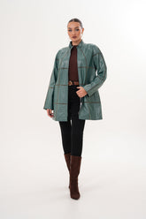 The Prado Reversible Green Leather Jacket - Vinci Leather